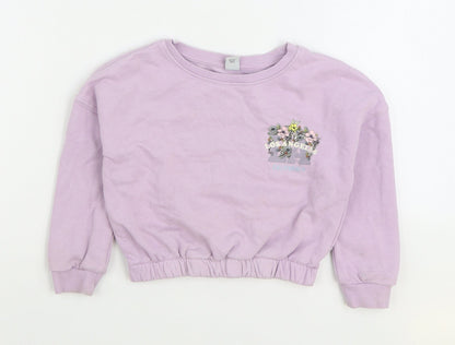 Tu Girls Purple Cotton Pullover Sweatshirt Size 5 Years Pullover - Los Angeles