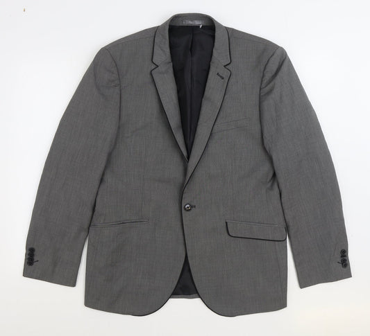 Taylor & Wright Mens Grey Viscose Jacket Suit Jacket Size 42