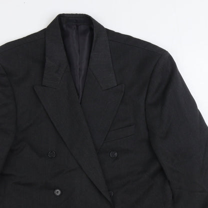Burtons Mens Grey Viscose Jacket Suit Jacket Size 38