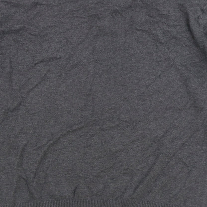 Next Womens Grey Collared Cotton Pullover Jumper Size L