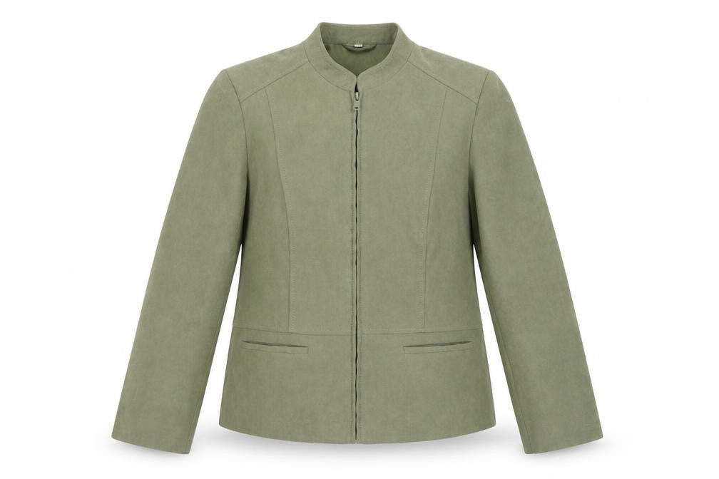 Preworn Womens Green Jacket Blazer Size 14 Zip
