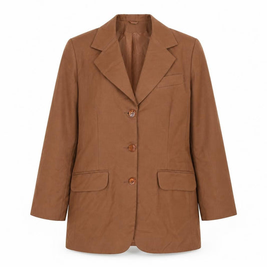 C&A Womens Brown Overcoat Coat Size 12 Button