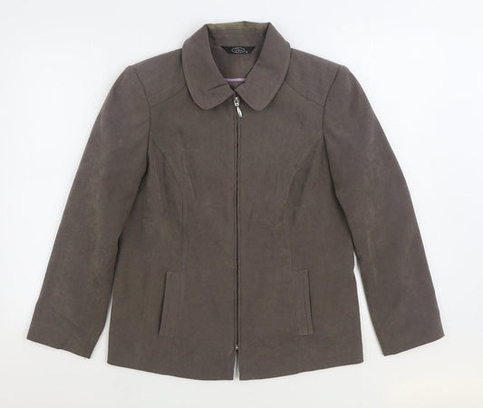 BM Womens Grey Jacket Size 14 Zip