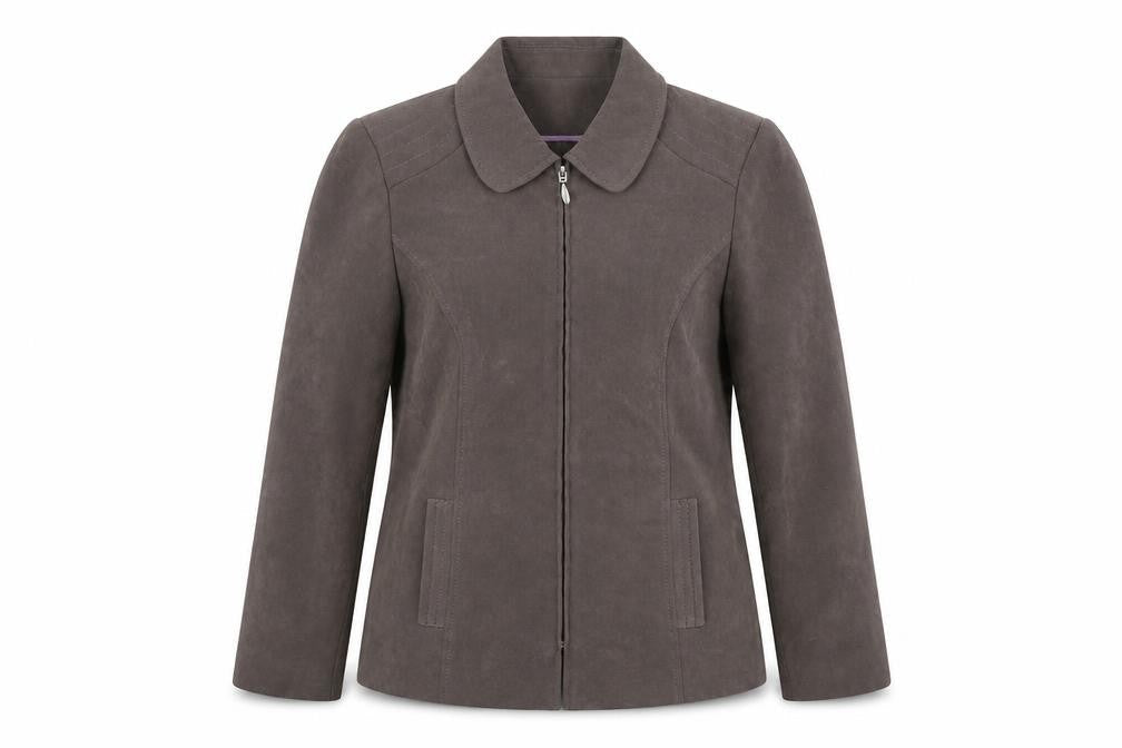 Bonmarché Womens Grey Jacket Size 14 Zip