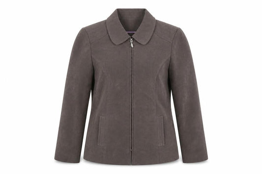 Bonmarché Womens Grey Jacket Size 14 Zip
