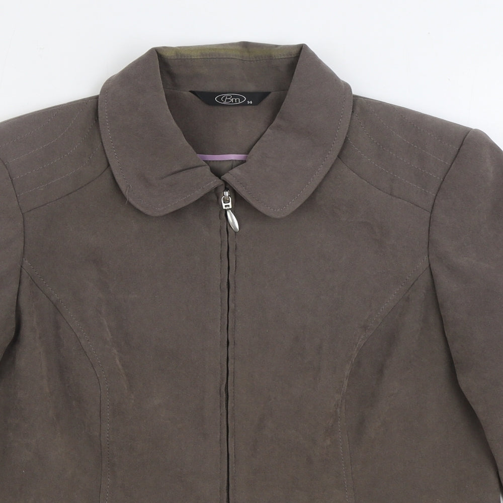 BM Womens Grey Jacket Size 14 Zip