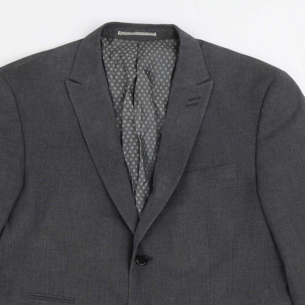 Skopes Mens Grey Polyester Jacket Suit Jacket Size 40