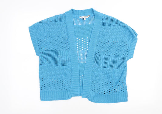 The Collection Womens Blue V-Neck Acrylic Cardigan Jumper Size 12