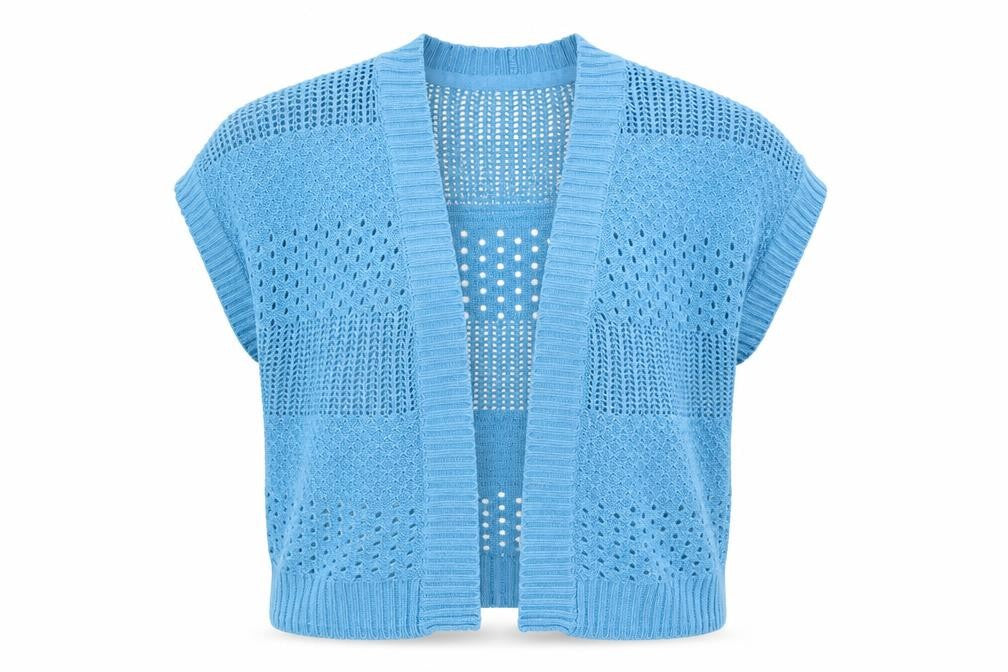 The Collection Womens Blue V-Neck Acrylic Cardigan Jumper Size 12