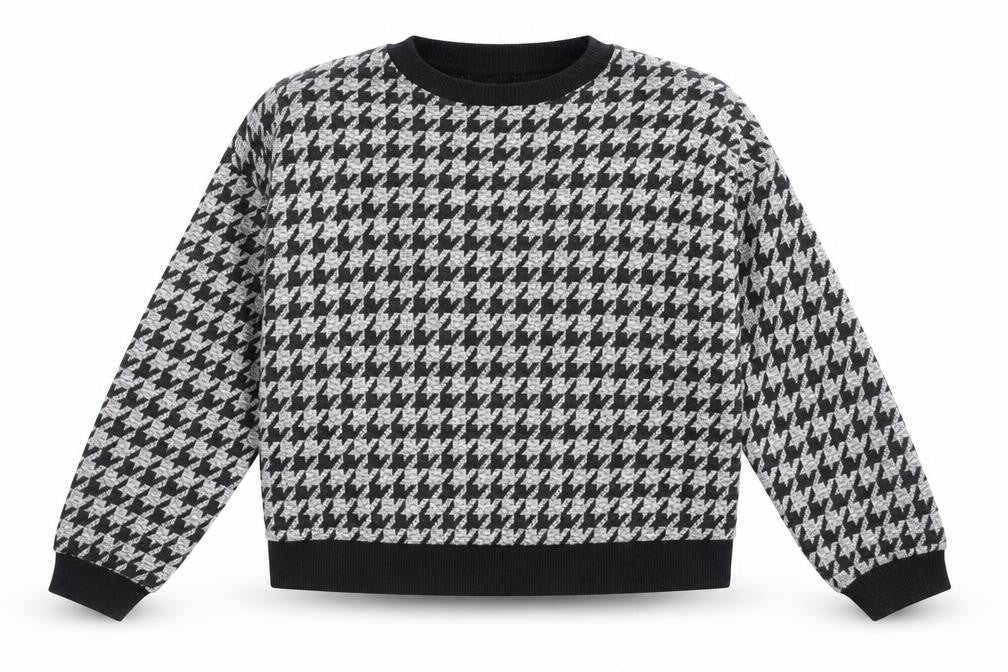 New Look Womens Multicoloured Crew Neck Herringbone Viscose Pullover Jumper Size M