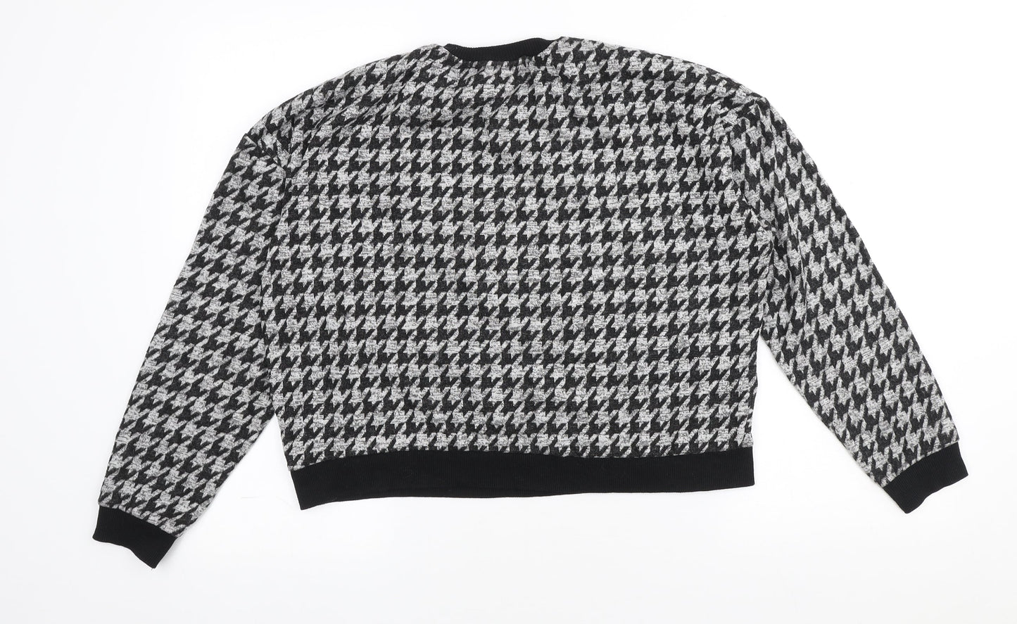 New Look Womens Multicoloured Crew Neck Herringbone Viscose Pullover Jumper Size M