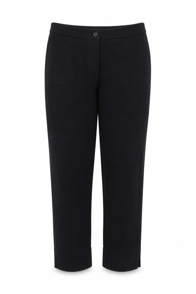 Yoshi Kondo Womens Black Polyester Trousers Size S L23 in Regular Button