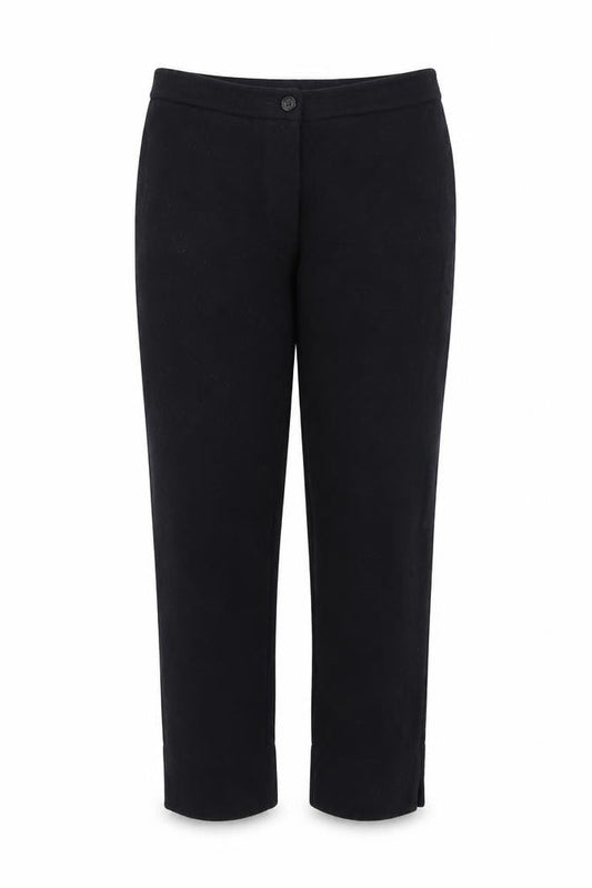 Yoshi Kondo Womens Black Polyester Trousers Size S L23 in Regular Button