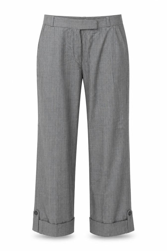 NEXT Womens Grey Viscose Trousers Size 8 L24 in Regular Zip