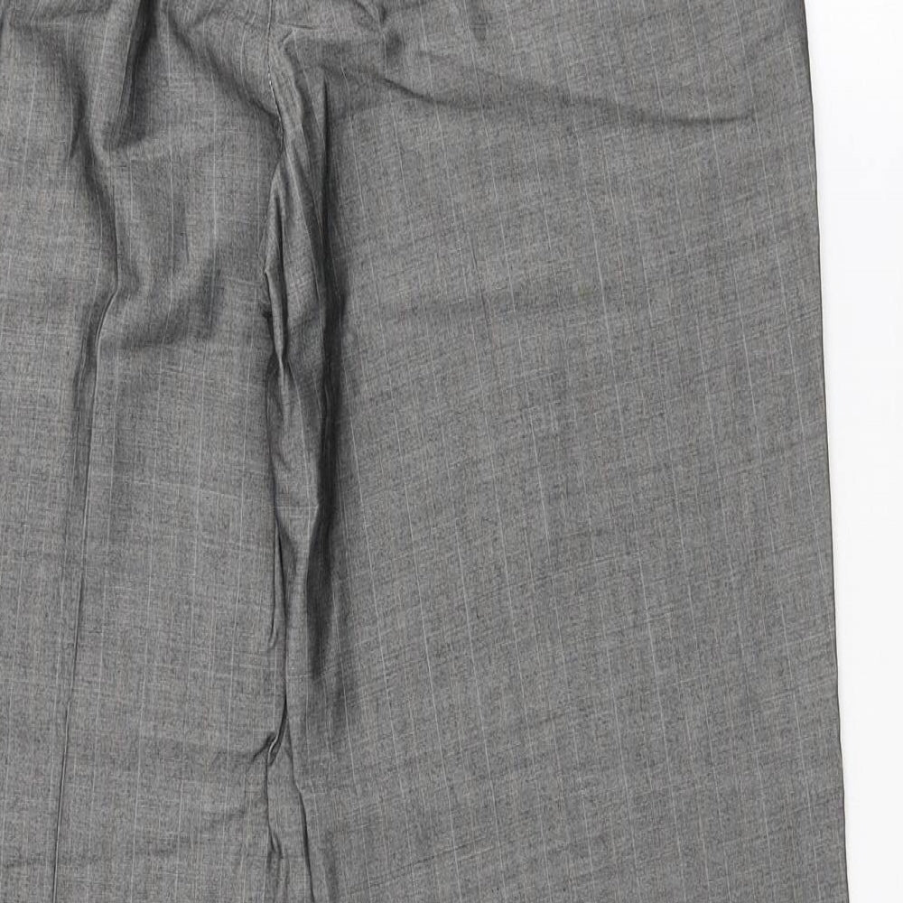 NEXT Womens Grey Viscose Trousers Size 8 L24 in Regular Zip