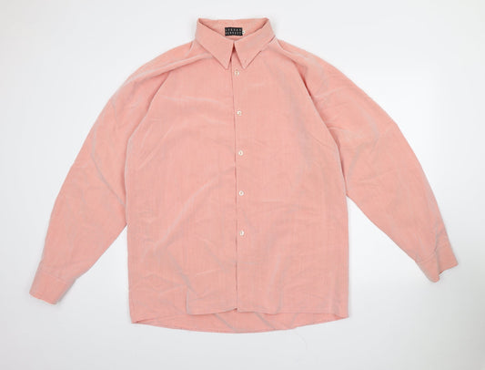 Gordon Bennett Womens Pink Polyester Shirt Dress Collared
