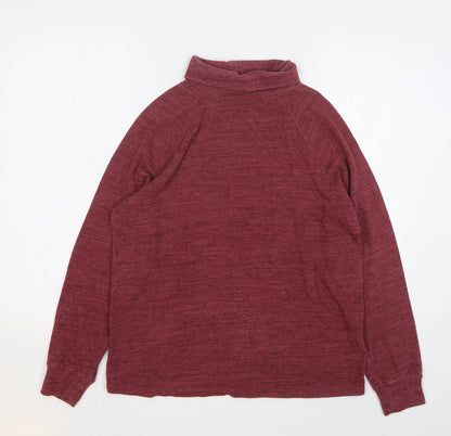 Next Womens Pink Roll Neck Cotton Pullover Jumper Size 10
