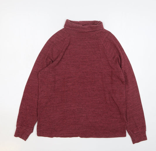 NEXT Womens Pink Roll Neck Cotton Pullover Jumper Size 10