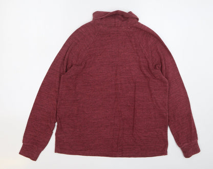 Next Womens Pink Roll Neck Cotton Pullover Jumper Size 10