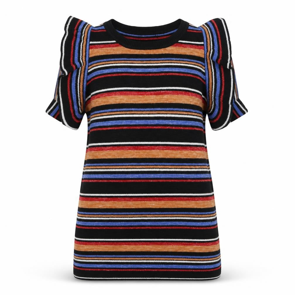 NEXT Womens Multicoloured Round Neck Striped Acrylic Pullover Jumper Size 12
