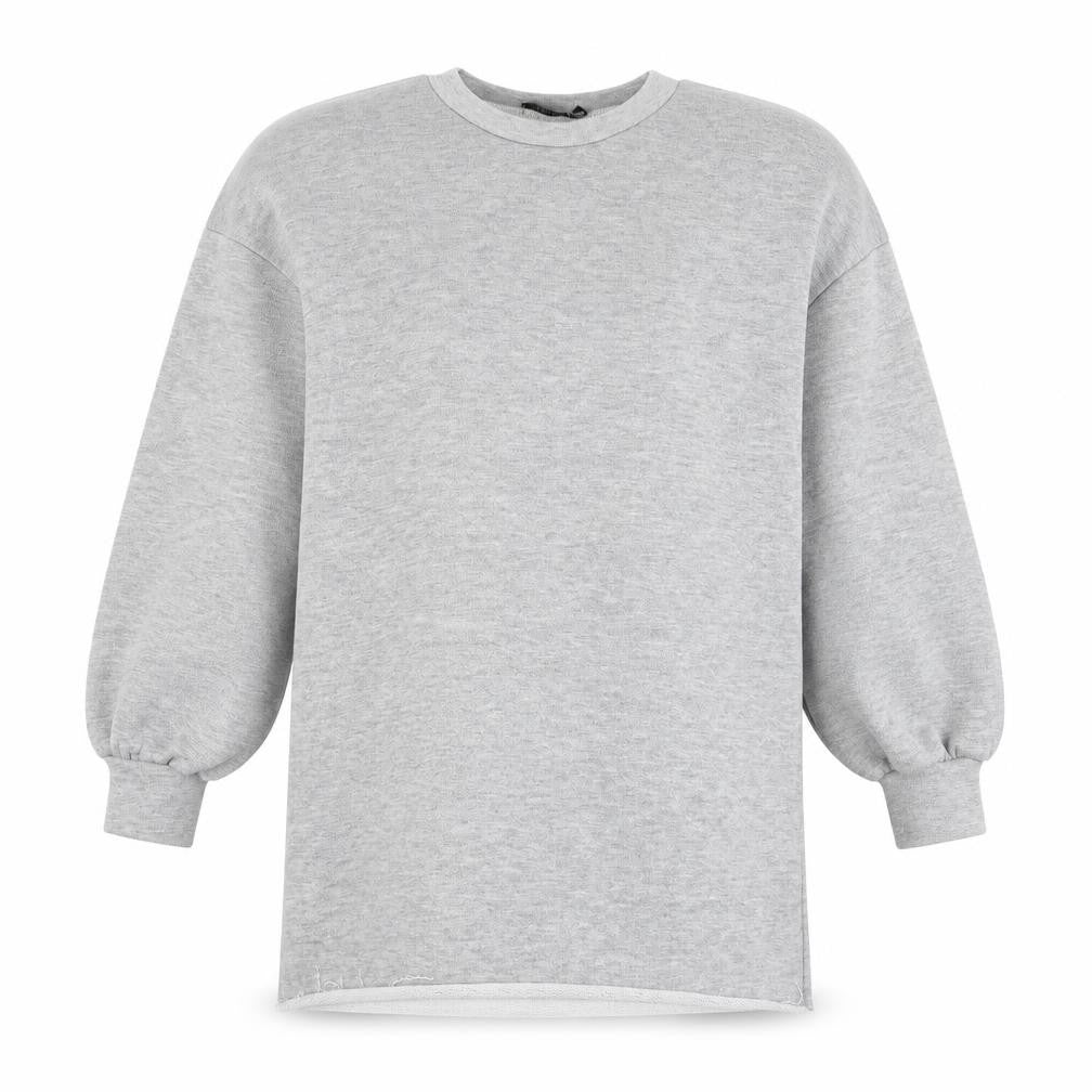 Boohoo Womens Grey Polyester Pullover Sweatshirt Size 6 Pullover