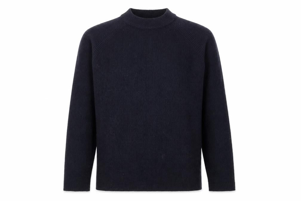 Burton Mens Blue Round Neck Acrylic Pullover Jumper Size M