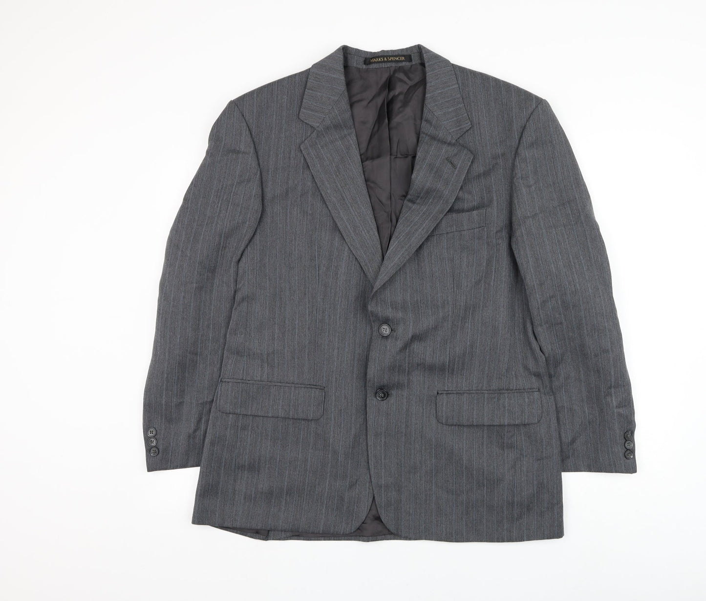 Marks and Spencer Mens Grey Polyester Jacket Suit Jacket Size 40