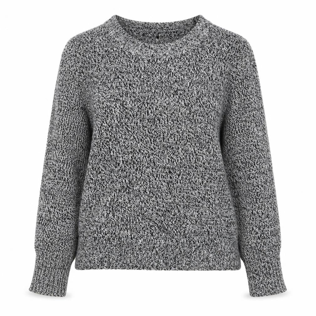 H&M Womens Grey Round Neck Acrylic Pullover Jumper Size S