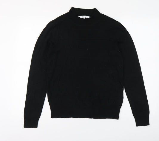 Vida Vi Womens Black High Neck Acrylic Pullover Jumper Size M