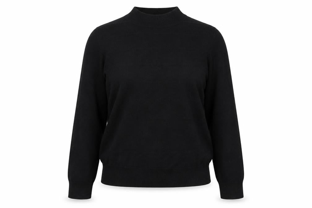 Vida Vi Womens Black High Neck Acrylic Pullover Jumper Size M