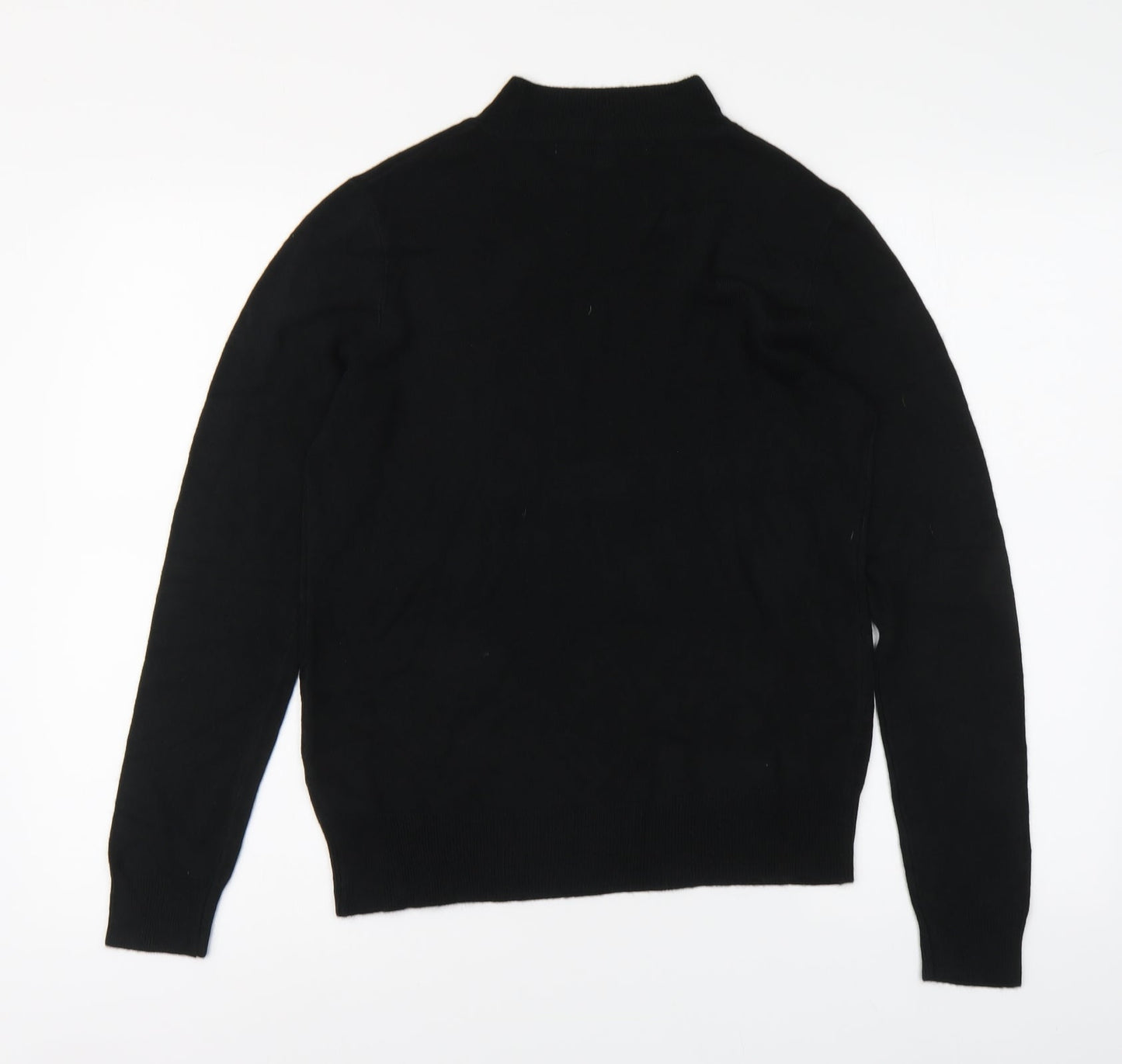Vida Vi Womens Black High Neck Acrylic Pullover Jumper Size M