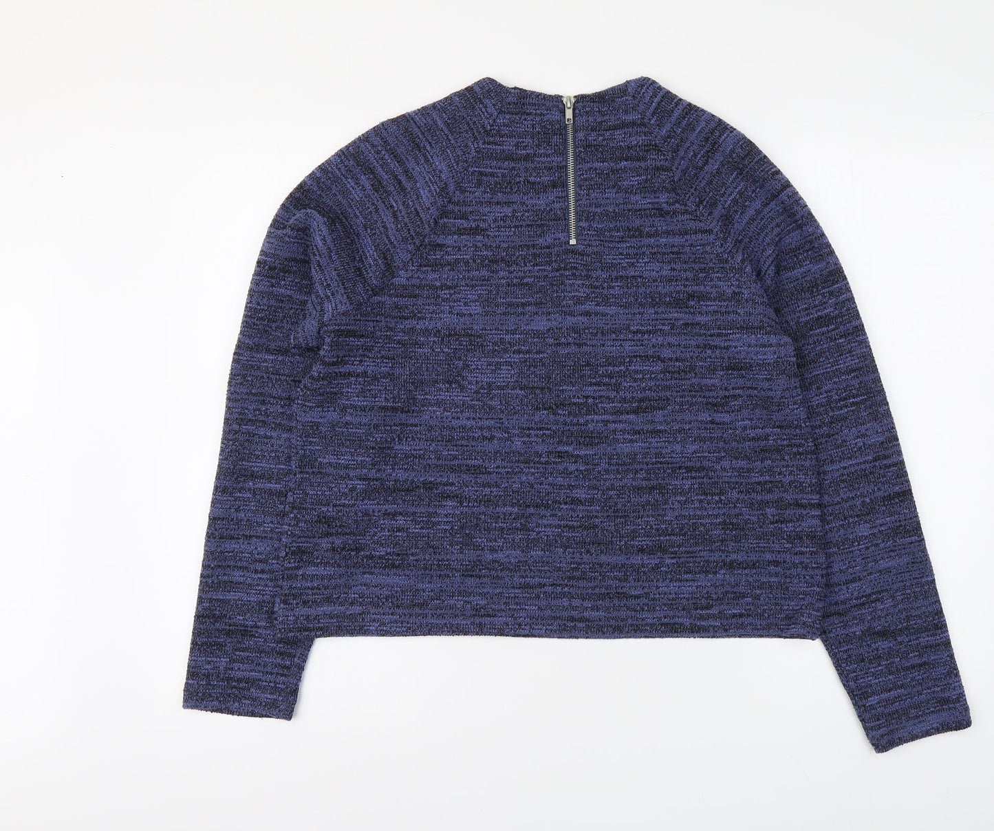 Marks and Spencer Womens Blue Round Neck Polyester Pullover Jumper Size 16