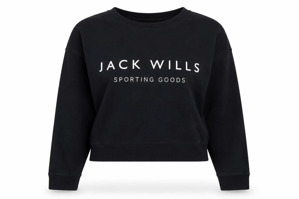 Jack Wills Womens Black Polyester Pullover Sweatshirt Size 6 Pullover