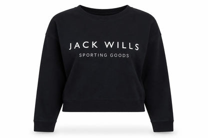 Jack Wills Womens Black Polyester Pullover Sweatshirt Size 6 Pullover