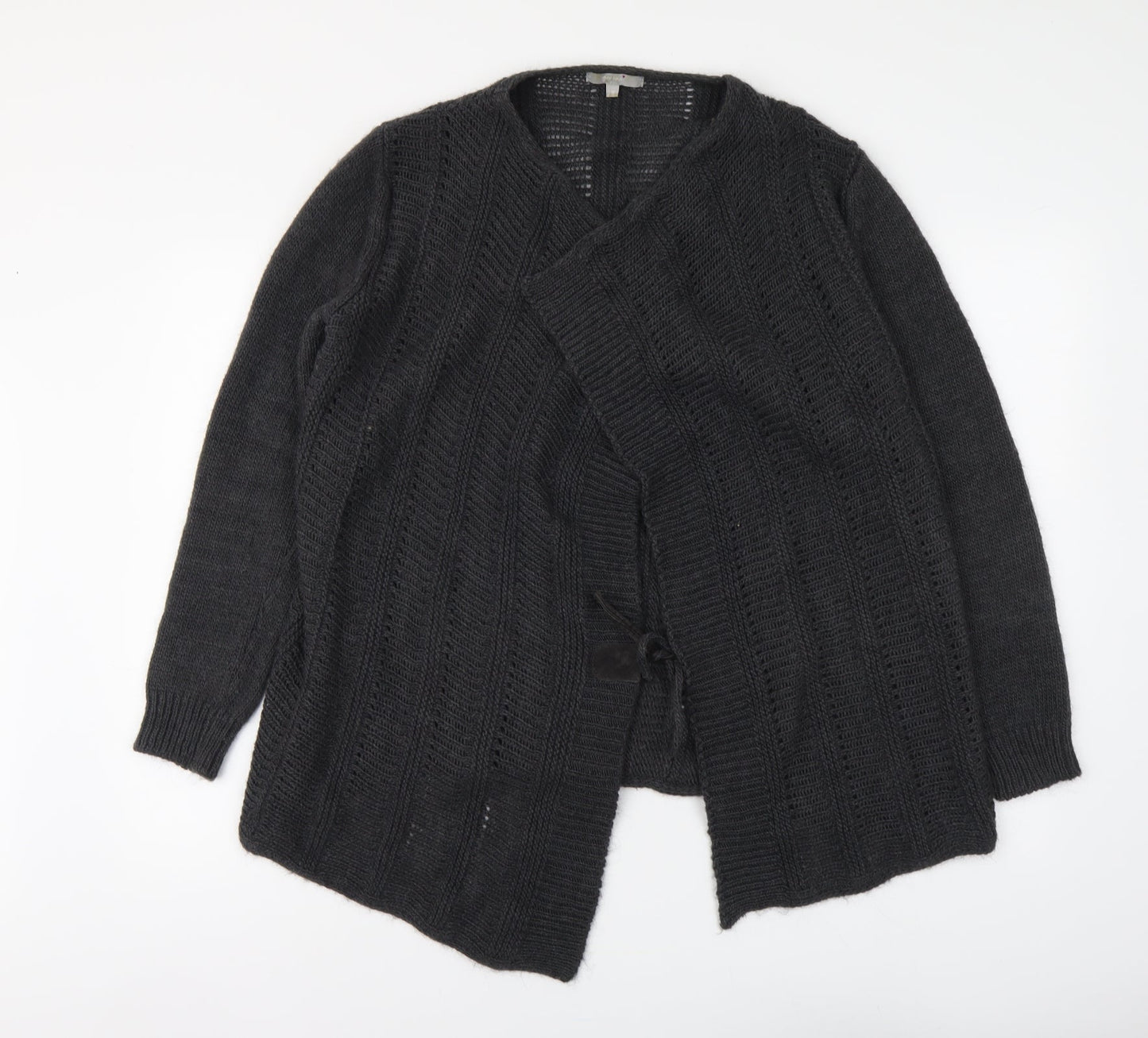Per Una Womens Grey V-Neck Acrylic Cardigan Jumper Size M