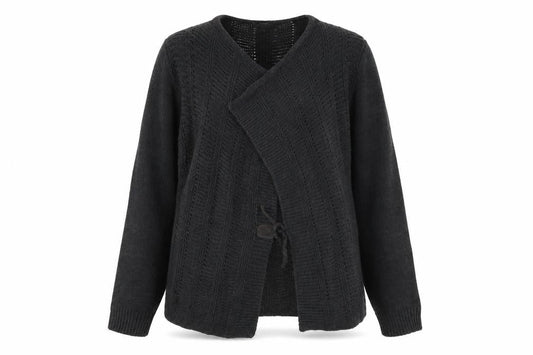 Per Una Womens Grey V-Neck Acrylic Cardigan Jumper Size M