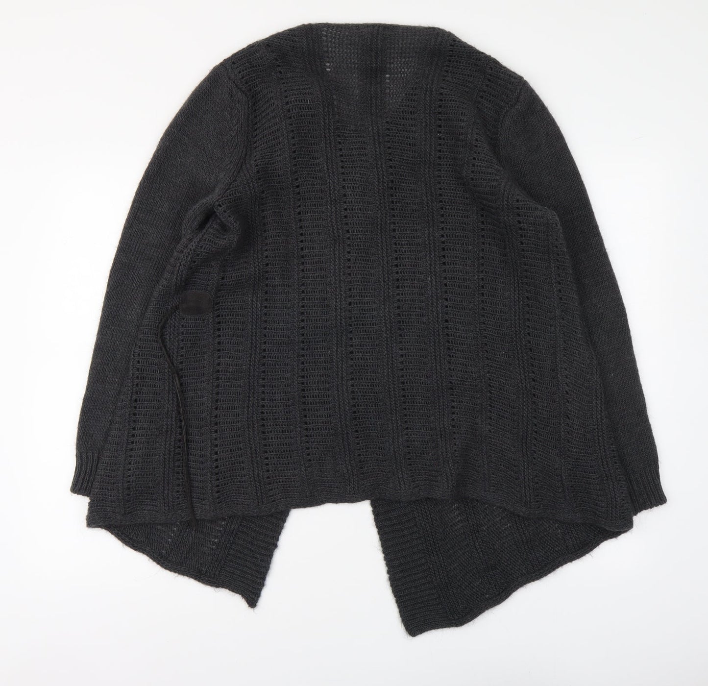 Per Una Womens Grey V-Neck Acrylic Cardigan Jumper Size M