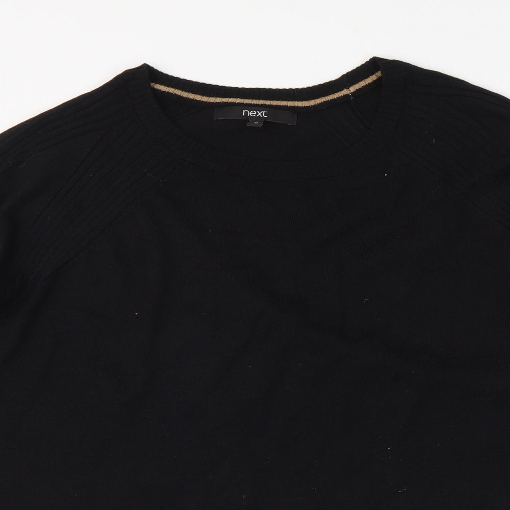 NEXT Womens Black Round Neck Polyester Pullover Jumper Size M