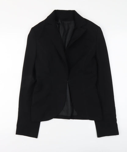 Bay Womens Black Polyester Jacket Suit Jacket Size 10