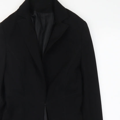 Bay Womens Black Polyester Jacket Suit Jacket Size 10