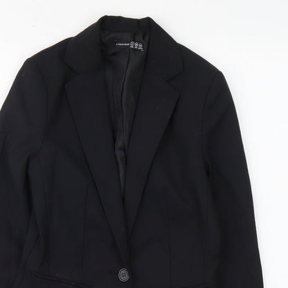 Atmosphere Womens Black Polyester Jacket Suit Size 8