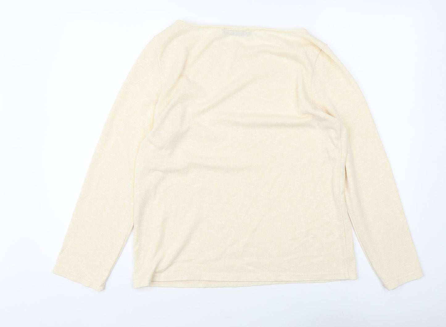Zanzea Womens Beige Round Neck Acrylic Pullover Jumper Size L