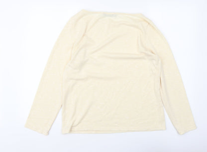 Zanzea Womens Beige Round Neck Acrylic Pullover Jumper Size L