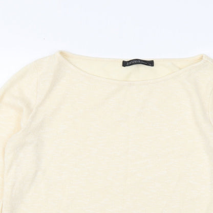 Zanzea Womens Beige Round Neck Acrylic Pullover Jumper Size L