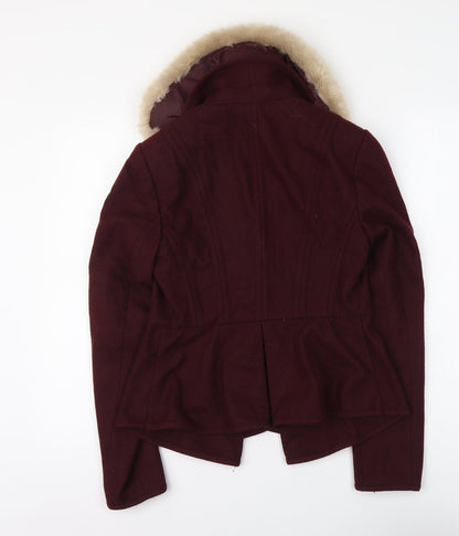 Topshop Womens Purple Jacket Size 10 Button