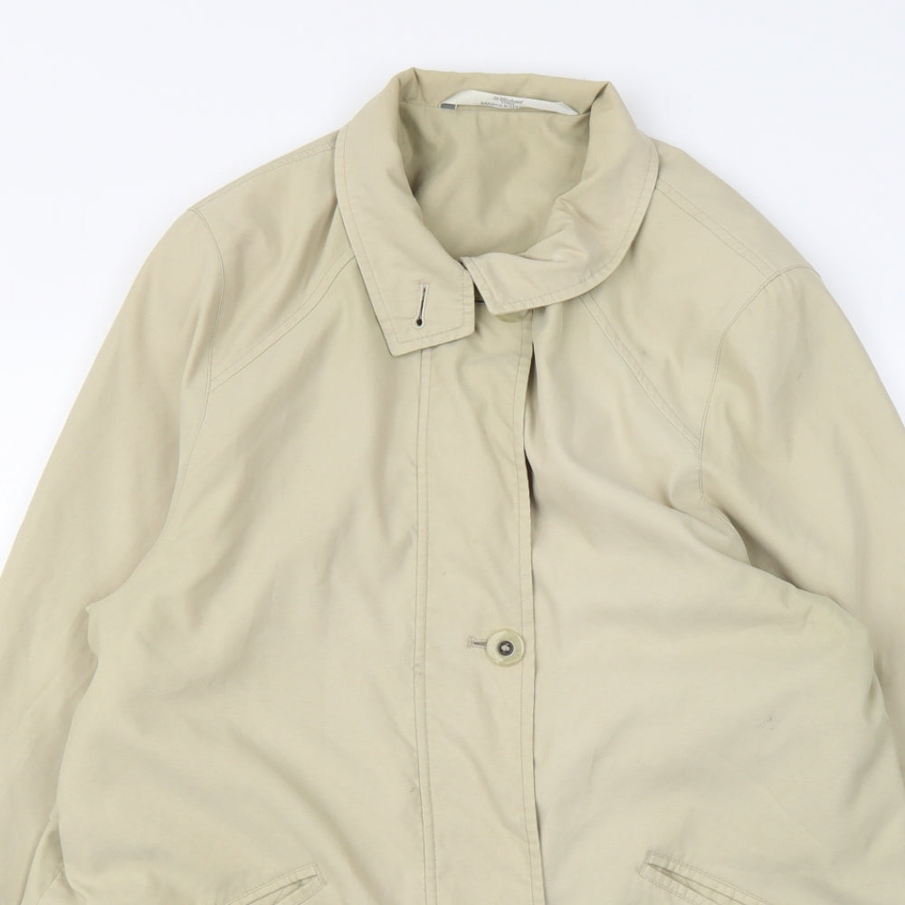 Marks & Spencer Womens Beige Jacket Size 6 Zip