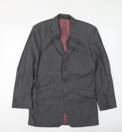 Richard James Mens Grey Cotton Jacket Suit Jacket Size M