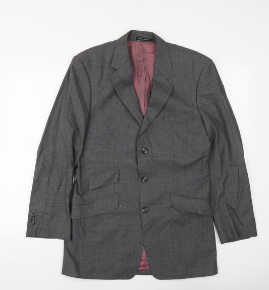 Richard James Mens Grey Cotton Jacket Suit Jacket Size M