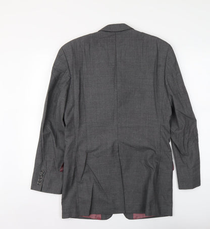Richard James Mens Grey Cotton Jacket Suit Jacket Size M