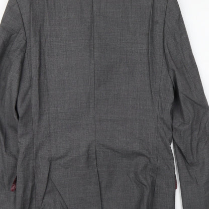Richard James Mens Grey Cotton Jacket Suit Jacket Size M